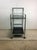 Postmodern Chrome and Black Glass Wheeled Bar Cart For Sale - Image 4 of 12