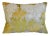 Nautical Coastal Gold, White & Green Coral Cut Velvet Feather/Down Pillow 24" X 18" For Sale - Image 4 of 5