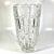 Vintage 9” Vase American Brilliant Cut Crystal Ruffled edge Etched Large Glass 6 lb Stunning rectangular cuts with marquis...