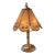 Vintage Marco Polo Floral Etched Glass Table Lamp For Sale