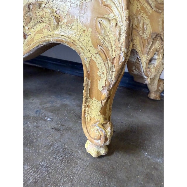 Mid 20th Century Pair of Louis XV–Style Painted Bombe Commodes With Carved Rococo Ornament For Sale - Image 12 of 14