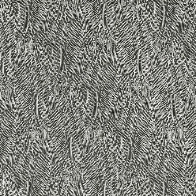 Sample- Schumacher Grand Cascade Fabric in Charcoal For Sale