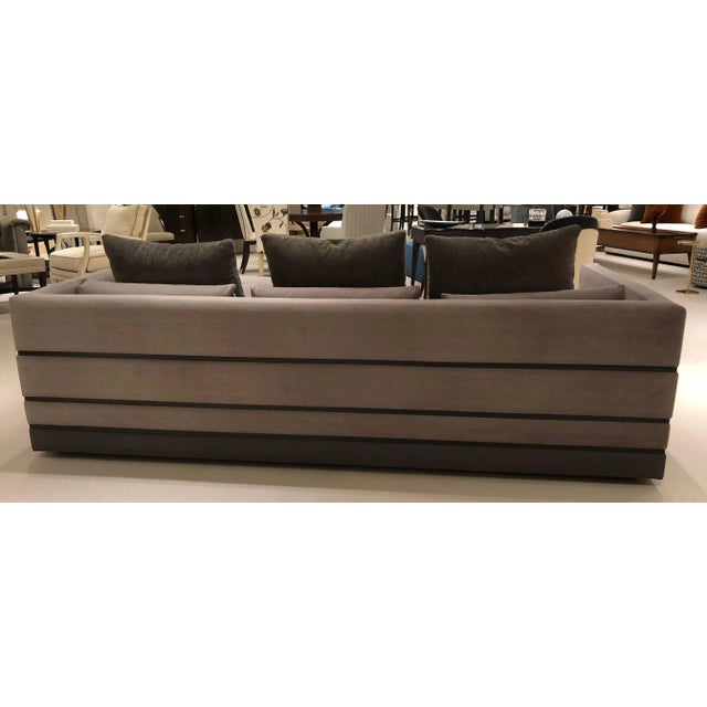 Wood Nathan Anthony Evok Sofa and Evok Bumper Ottoman For Sale - Image 7 of 11