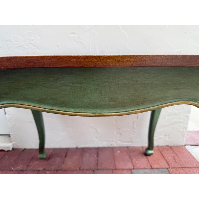 Italian Vintage Coffee Table With Inlay Surface For Sale - Image 4 of 7