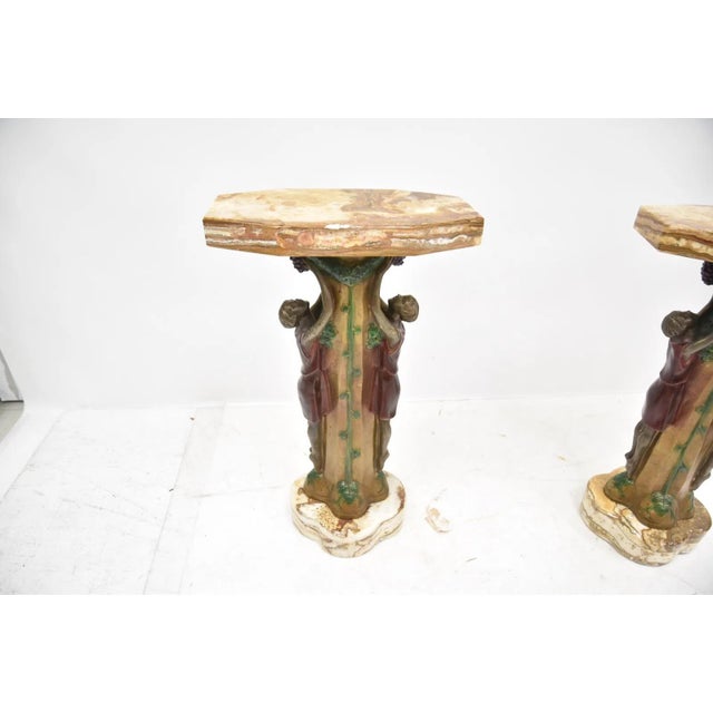 Copper (Pr) Pierre Sega Art Deco Fern Stand Pedestals For Sale - Image 8 of 12