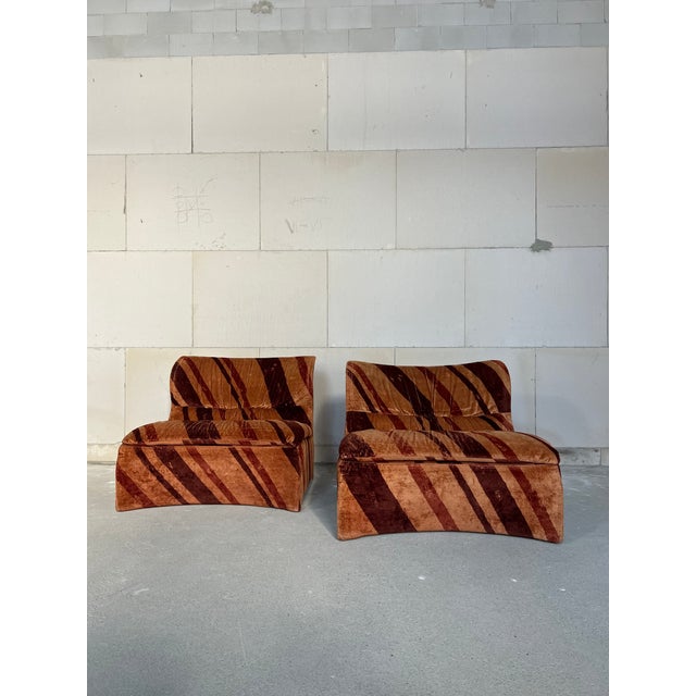 Designer Giovanni Offredi Italy 1970s H 70cm W 88cm D 88cm Sculptural comfort meets collectible design. The Vela Alta...