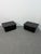 Vintage Low Italian Wooden Bedside Tables with Glossy Lacquered Finish, 1970s, Set of 2 For Sale - Image 4 of 14