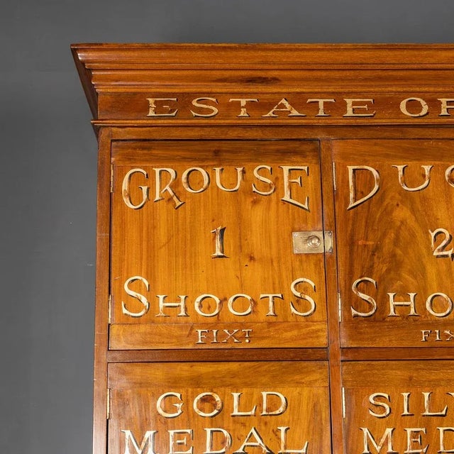 Late 19th Century Antique English Estate Office Lockers in Mahogany, 1890 For Sale - Image 5 of 13