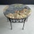 Ornate Grotto Shell Tiger Motif Round Marble Coffee Table With Iron Base For Sale In New York - Image 6 of 7