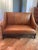2000 - 2009 Whittemore Sherrill Manchester Collection Leather Settee For Sale - Image 5 of 10