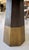 Mid 20th Century Octagonal Wood Pedestal Table With Brass Base, Sculptural Postmodern Design For Sale - Image 6 of 6