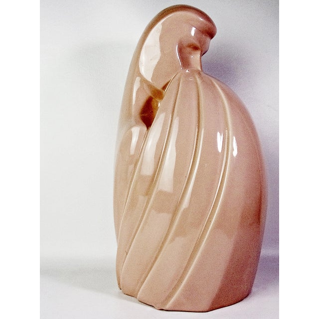 1980s Vintage Haeger Pink Art Deco Couple Sculpture Figurine For Sale - Image 5 of 5