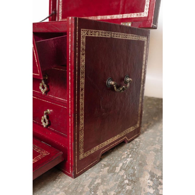 Antique French Leather Écritoire, Traveling Secretary For Sale - Image 16 of 16