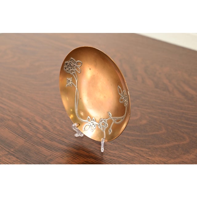 Art Deco Heintz Arts & Crafts Sterling Silver on Bronze Plate For Sale - Image 3 of 11