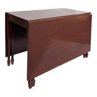1950s Antique Style Mahogany Drop Leaf Gateleg Table For Sale