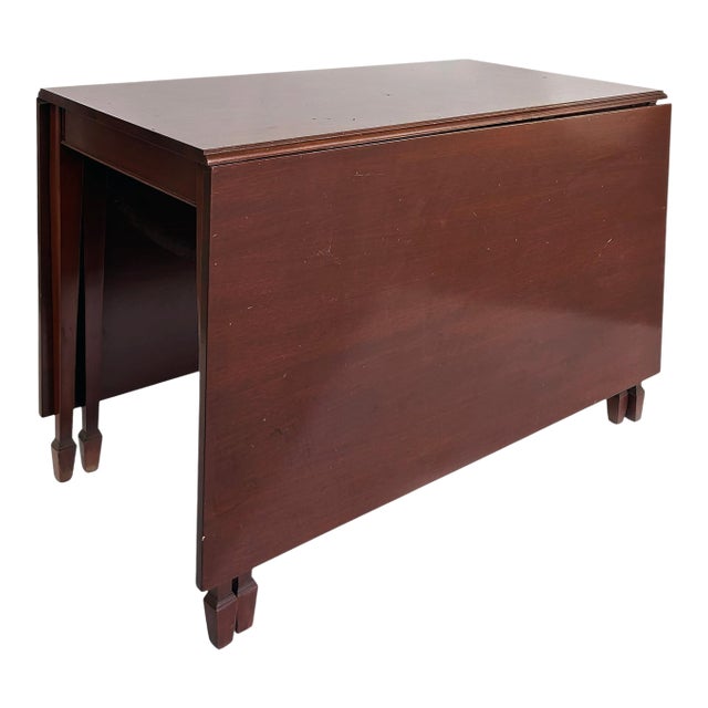 1950s Antique Style Mahogany Drop Leaf Gateleg Table For Sale