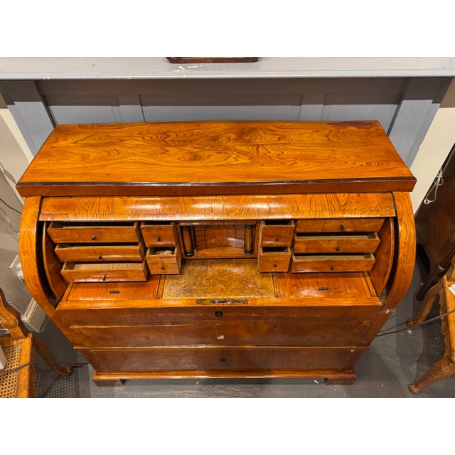 Early 19th Century 19th Century Biedermier Roll Top Desk For Sale - Image 5 of 7
