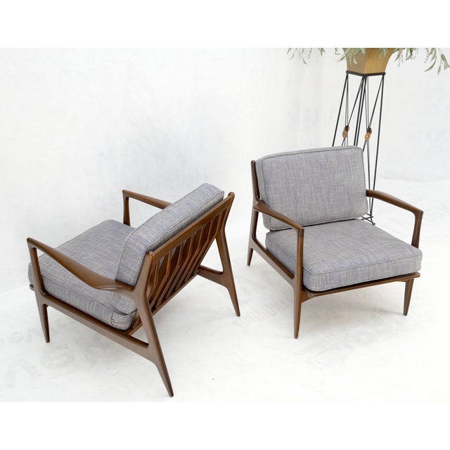 Pair Kofod Larsen Selig Danish Mid-Century Modern Lounge Chairs New Upholstery For Sale - Image 14 of 17