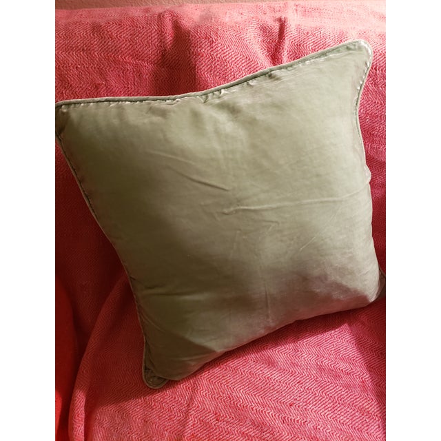 Contemporary Contemporary Jerusalem Cross Silk & Velvet Pillow For Sale - Image 3 of 4