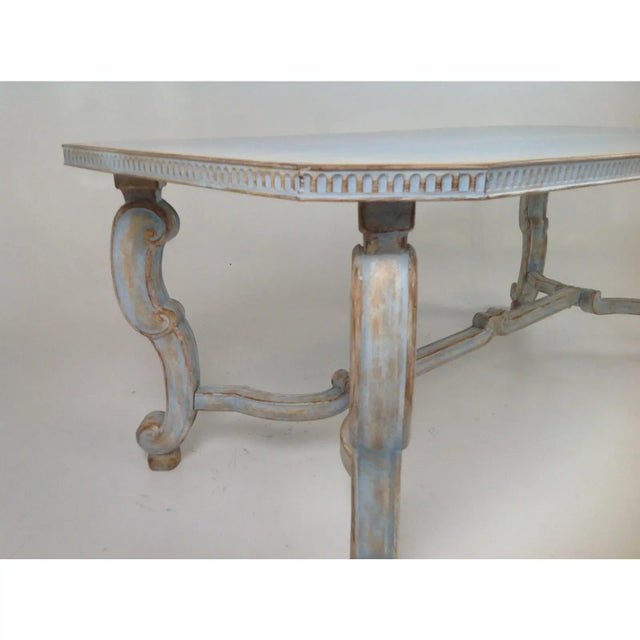 Custom dining table. Table is solid top, no leaves. Table is made of alder and has a custom unique finish. Table is an...