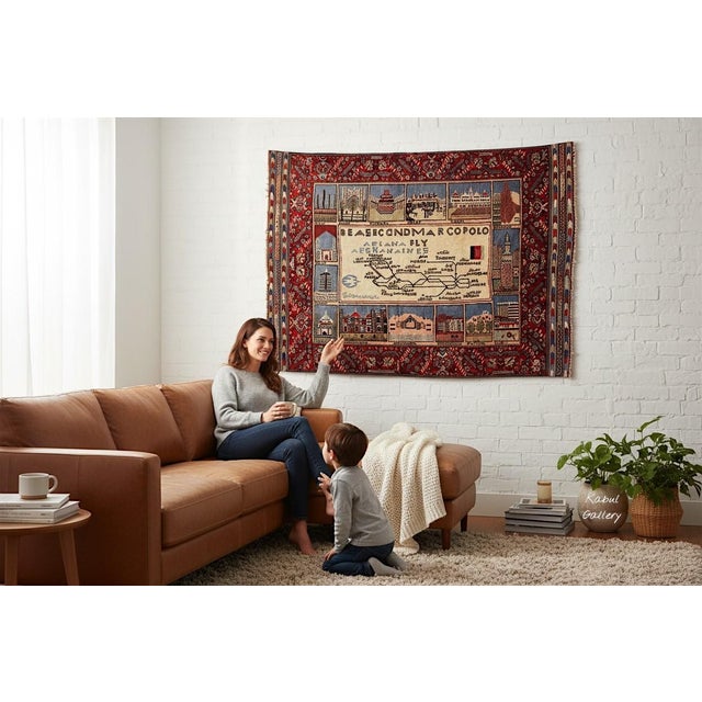 Vintage Afghan Hand-Knotted Turkmen Wool Rug, 1950s For Sale - Image 10 of 18