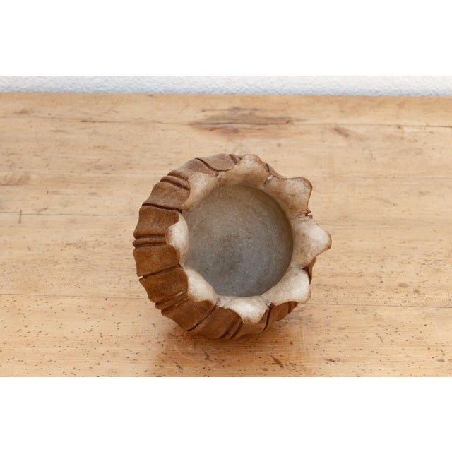 Stone 9" Blossoming Lotus Marble Vase For Sale - Image 7 of 8