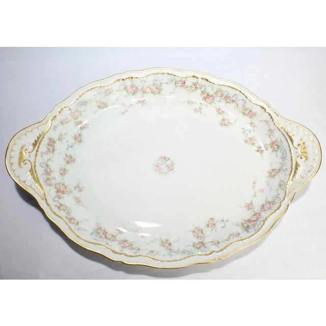 Ceramic Theodore Havilland Limoges Double Gold 16" Serving Platter or Tray (Schleiger Number 340) For Sale - Image 7 of 7