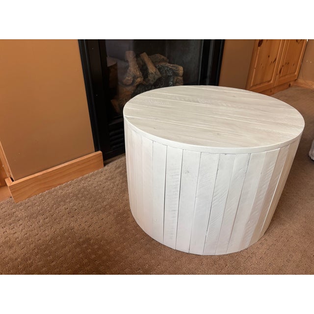 Off-White Pottery Barn Sofa With 2 Matching Chairs and Coffee Table For Sale In Minneapolis - Image 6 of 10