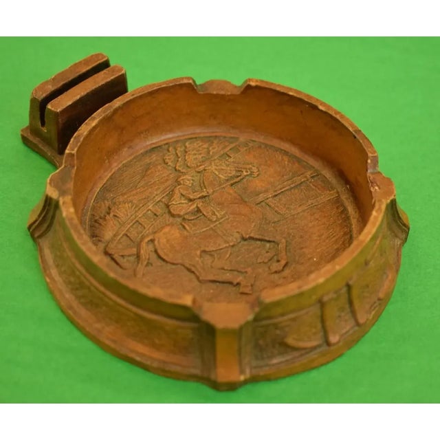 1950s 1950s Vintage Jockey Resin Matchbook Holder Ashtray For Sale - Image 5 of 5