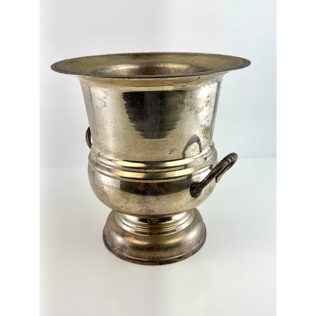 Vintage Silverplate Champagne-Wine Bucket With Dual Handles For Sale - Image 4 of 8