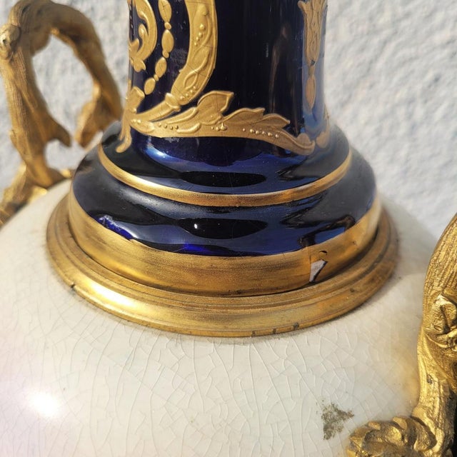 Large 19th Century Vase in Porcelain and Bronze For Sale - Image 18 of 18