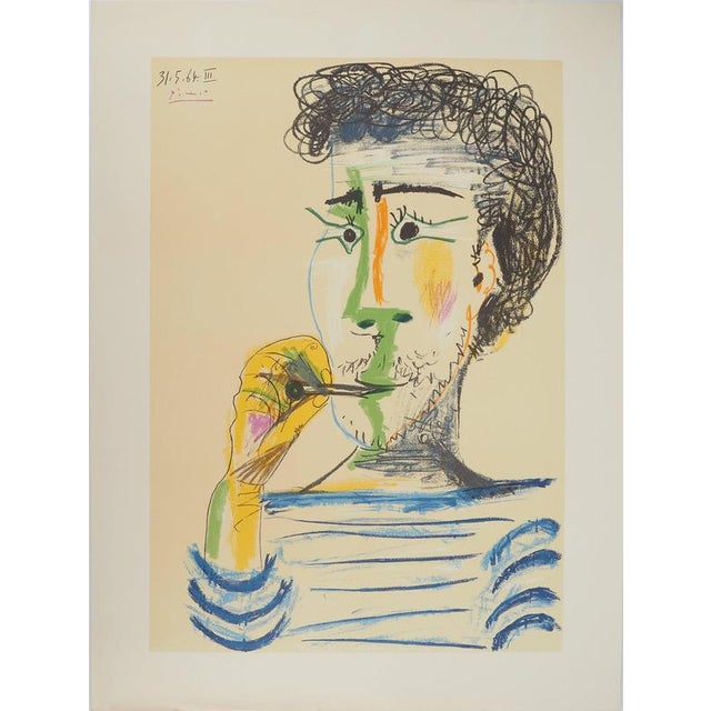 Pablo Picasso, Homme à la marinière et à la cigarette, Lithograph For Sale - Image 7 of 7