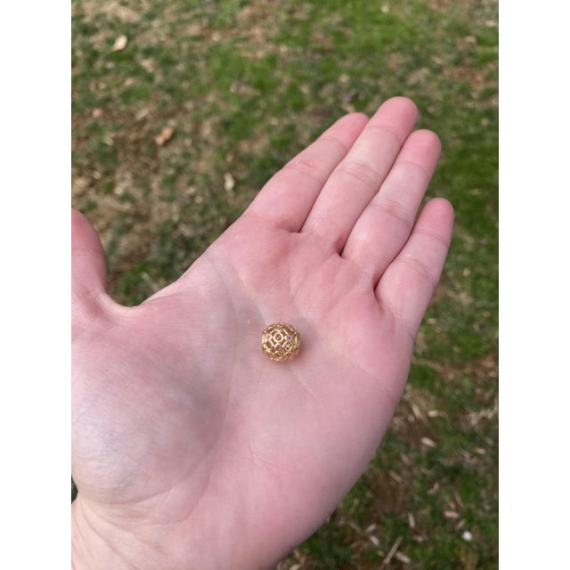 Pandora Celtic Circles Bead With Pink Topaz, 14k Yellow Gold, Length 10.4 Mm For Sale - Image 4 of 4