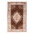 Vintage Latch Hook Design Turkish Oushak Rug in Chocolate Brown, Taupe, Gray and Burnt Orange For Sale
