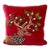 Mackenzie-Childs Beaded Velvet Courtly Check Christmas Stag Pillow For Sale