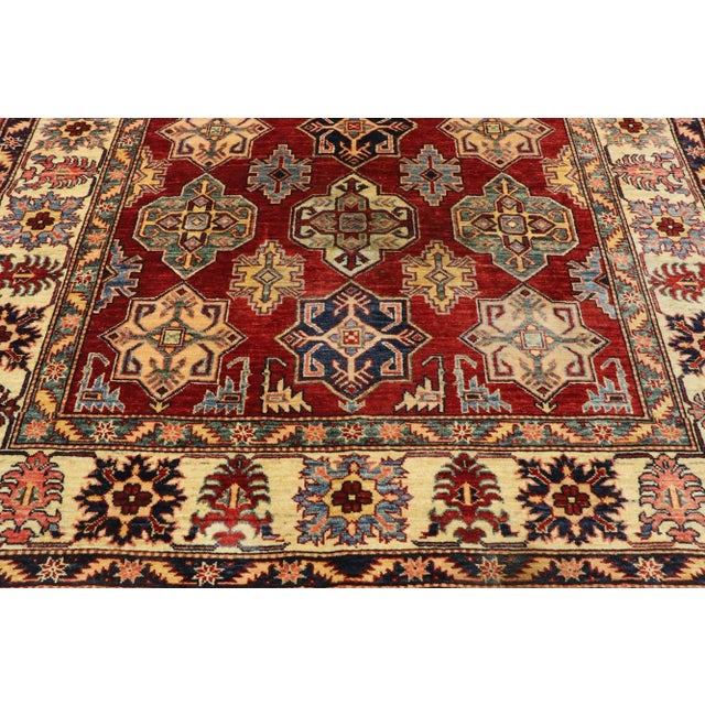 Vintage Pakistani Shirvan Tribal Rug - 05'10 X 09'02 For Sale - Image 4 of 11