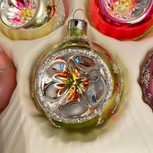 Vintage German Glass Christmas Tree Ornaments - Set of 8 For Sale - Image 13 of 18