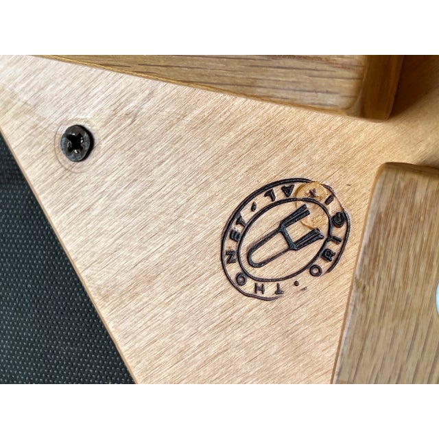 Thonet Mid Century Modern Bentwood and Leather Side Chair by Thonet For Sale - Image 4 of 8