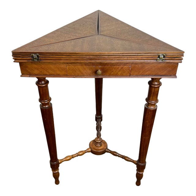 Vintage Envelope Card Table Tri-Fold For Sale