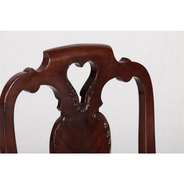Antique Queen Anne Style Chairs in Mahogany, 1910s, Set of 8 For Sale - Image 15 of 18