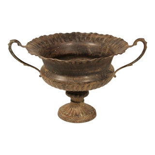 Antique French Metal Jardiniere For Sale