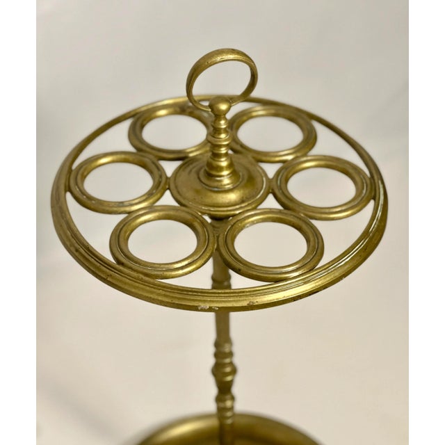 19th Century Solid Brass Umbrella Stand For Sale - Image 4 of 11