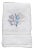 Blue Coral Guest Towelin White Terry, Embroidered For Sale
