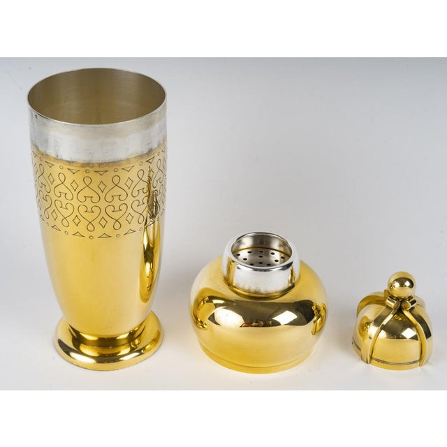 1930s 20th Century Art Deco Shaker in Vermeil from Tetard Frères, 1930s For Sale - Image 5 of 18