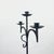 Metal Hand Forged Iron Floor Candelabra 52″ (132cm) Antique Copper Patina 3-Arm Grand Vertical Statement Decor For Sale - Image 7 of 9