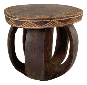 Vintage African Baga Stool Guinea-Bissau 10"h by 10.75" D