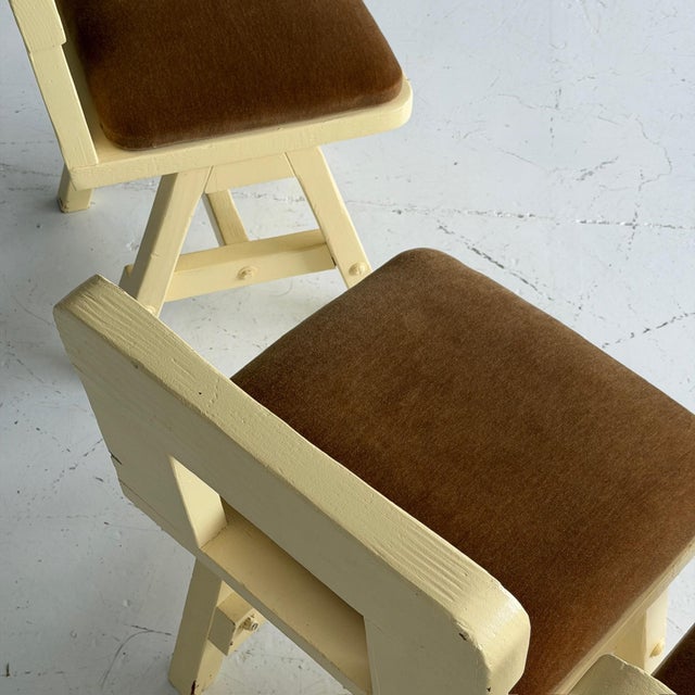 Light Yellow Low Back Dining Chairs From the Chicago Athletic Association c. 1980s For Sale - Image 8 of 9