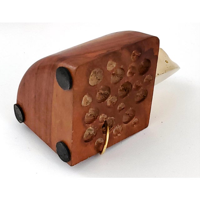 1970s Pop Art Wood and Solid Brass Table Sculpture Mid Century Modern