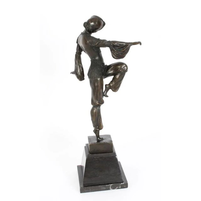 Vintage Art Deco Bronze Dancing Girl After Chiparus, Mid 20th Century For Sale - Image 13 of 16
