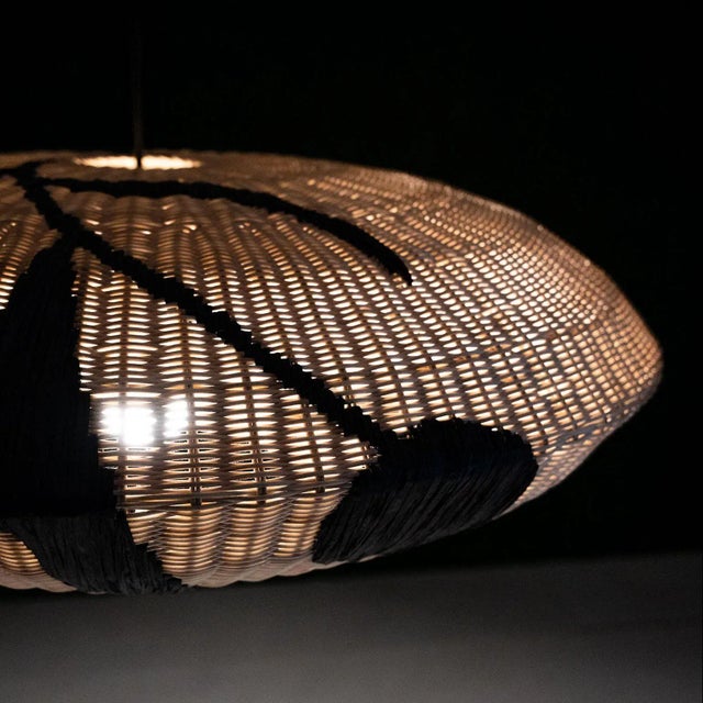 Antonym Half Decorated Lamp by S.S. Osella for Bottega Intreccio For Sale - Image 3 of 7